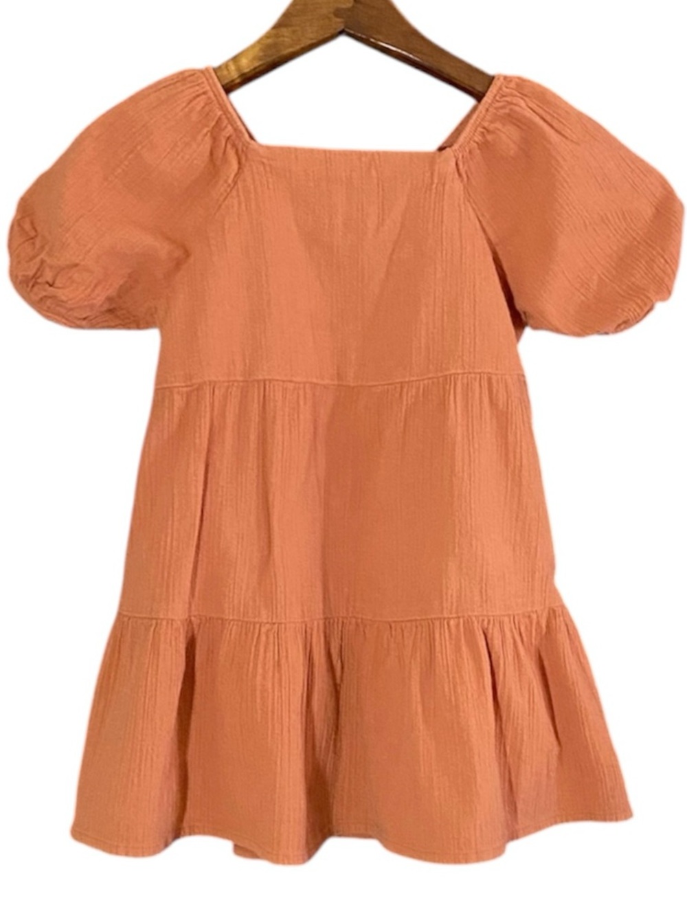 Little Co. Organic Cotton Tiered Boho Dress Brown Size 3T Prairie Western